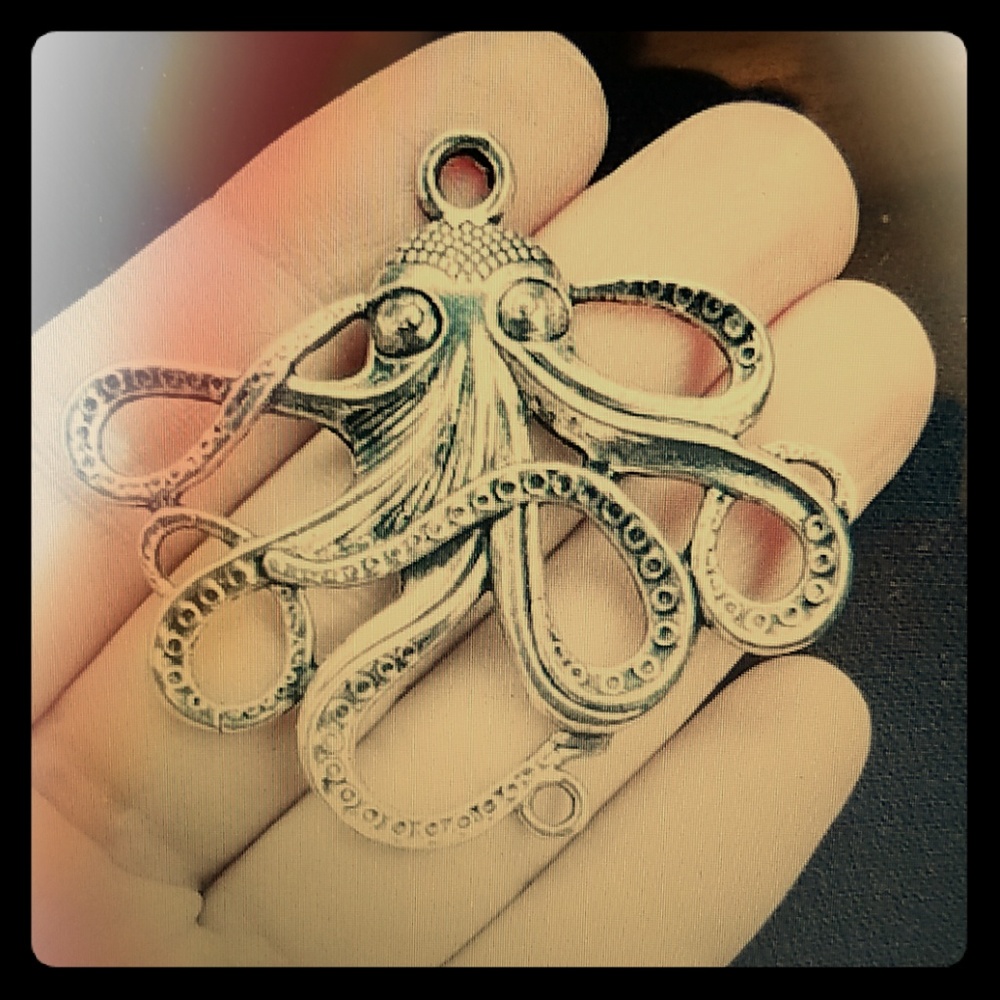 NWOT Enticing Silver Octopus Pendant